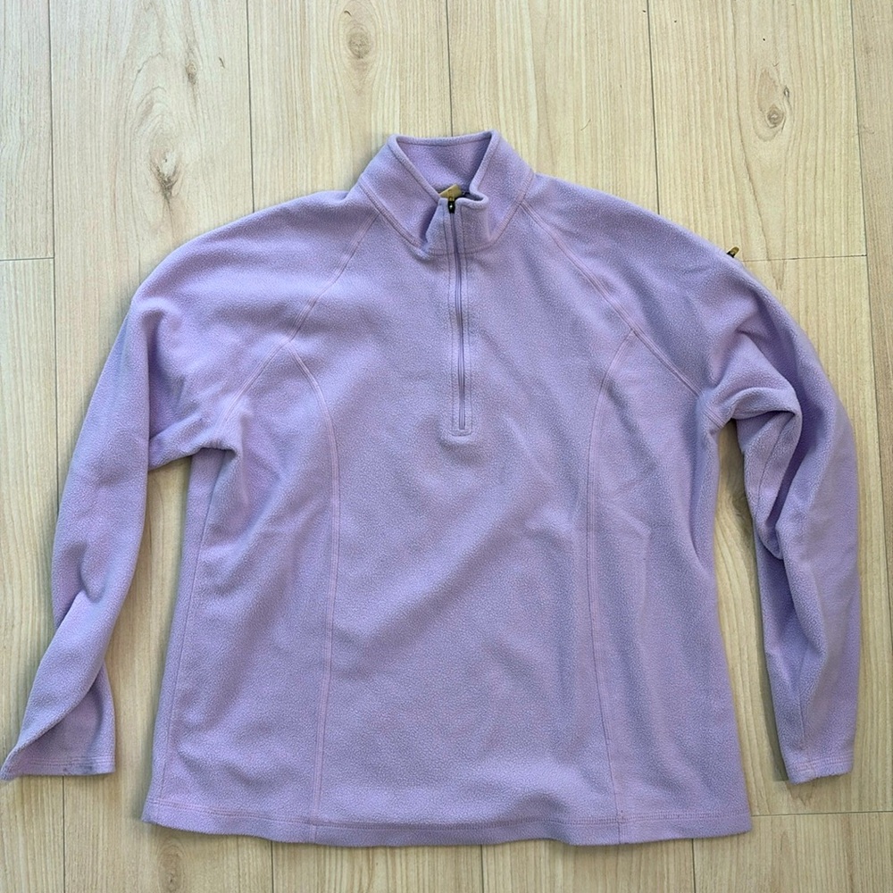 LL Bean Purple Size Large Fleece Quarter Zip